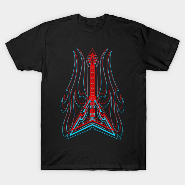 3d guitar T-Shirt by Chillateez 